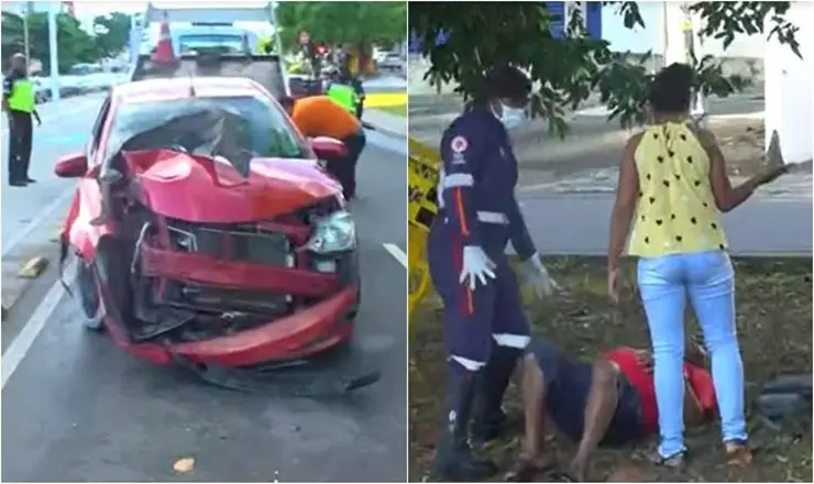 Militar Passa Mal Ao Volante E Bate Carro Em Poste De Sinaliza O