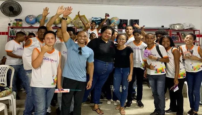 Roda de Conversa é realizada na Escola Nestor da Costa no distrito de Pedras em Santo Amaro. Foto: Ascom Santo Amaro