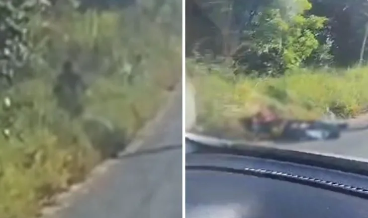 Motorista flagra momento que mulher mata homem a facadas; veja vídeo