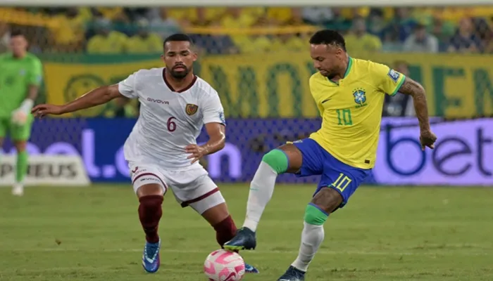 Neymar teve atuação de pouco brilho contra a Venezuela - Foto: Nelson Almeida | AFP