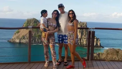 Zé Vaqueiro e Ingra Soares com a família em Noronha — Foto: Reprodução/Instagram