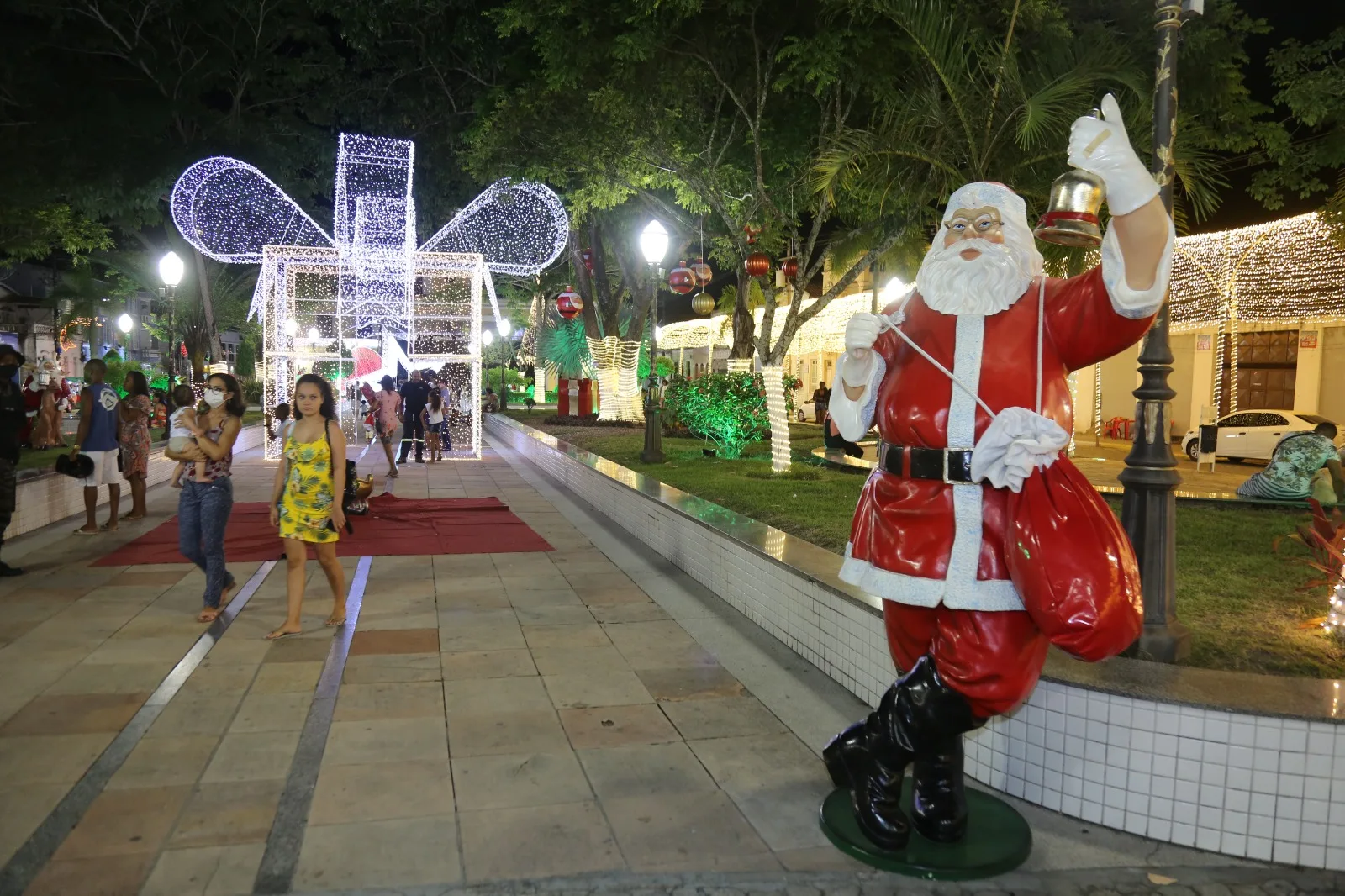 Arrumação da praça no natal de 2022 - Reprodução: Acervo pessoal