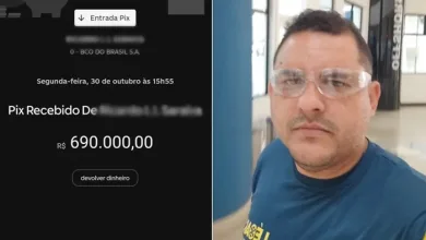 Lealdo dos Santos Souza recebeu R$ 690 mil por engano no Pix — Foto: Arquivo Pessoal