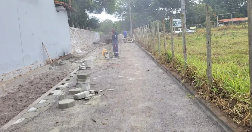 Revitalização da Rua São Jorge no Guará na localidade de Oitizeiro. Foto: Ascom Amélia Rodrigues