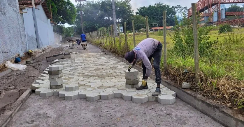 Revitalização da Rua São Jorge no Guará na localidade de Oitizeiro. Foto: Ascom Amélia Rodrigues