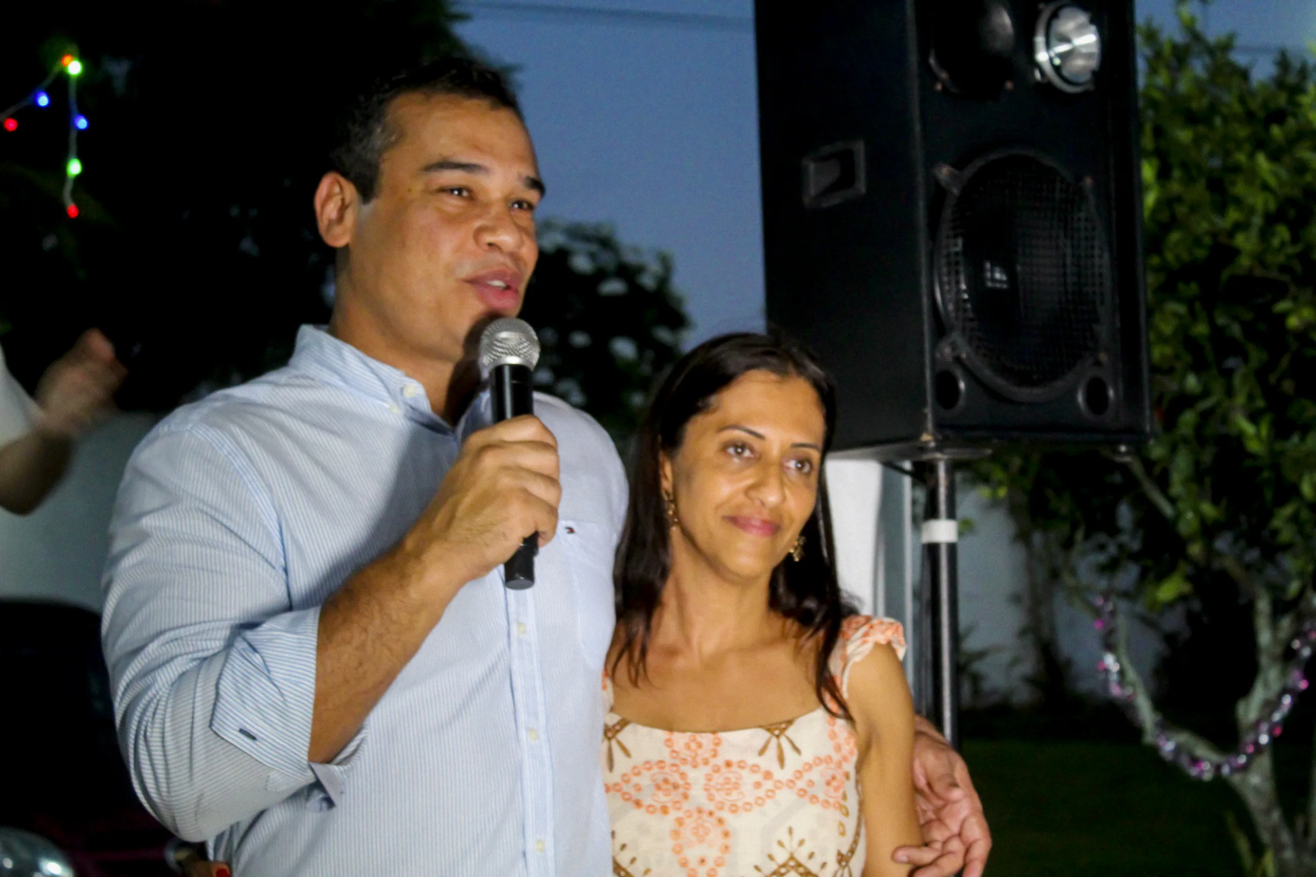 Prefeito Kley Lima e Gabriela Fróes, Secretária de Assistência Social. Foto: Fala Genefax