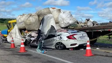 Quatro pessoas morreram no acidente na BR-116 — Foto: reprodução/ Redes sociais