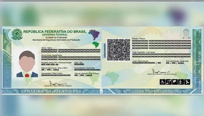 Nova Carteira de Identidade Nacional Foto: Divulgação