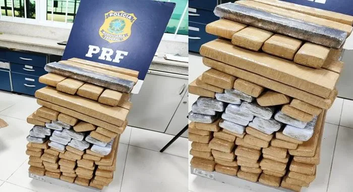 PRF prende 78 kg de maconha na BR 116 - Foto: Divulgação / Nucom PRF