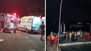 Acidente aconteceu na noite deste domingo (21), em trecho da Ilha de Maria Guarda e a cidade de Madre de Deus. Foto: Reprodução / Redes Sociais