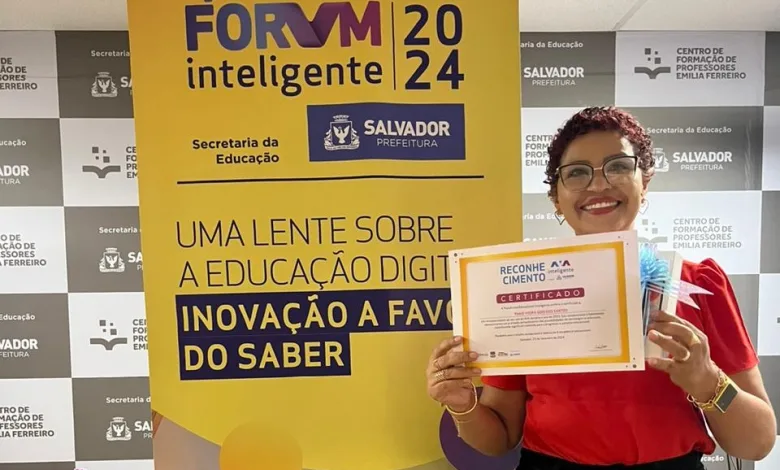 Professora Ameliense Thaís Góis ganha primeiro lugar no destaque da Educação Digital e Inovação na SMED- Foto: Divulgação