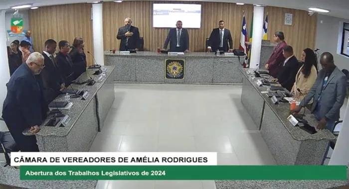 AO VIVO: Câmara Municipal de Amélia Rodrigues realiza Abertura dos Trabalhos Legislativos 2024; assista- Foto: Reprodução/ Vídeo