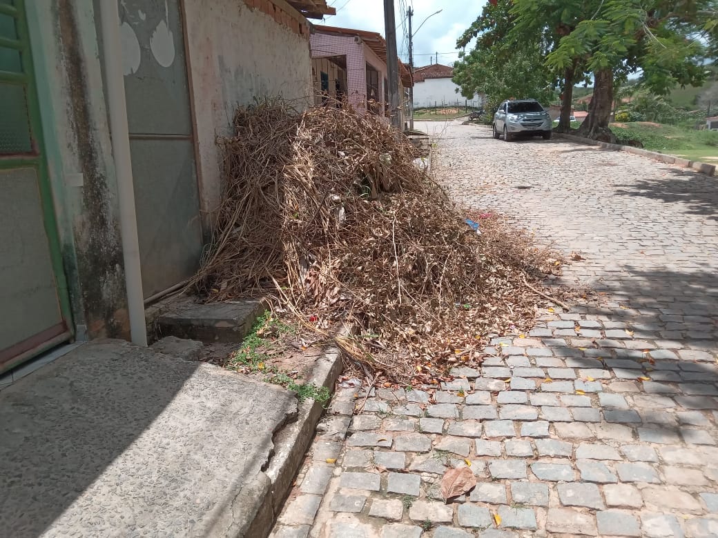 Lixo acumulado nas ruas do distrito de Buracica, em Teodoro Sampaio — Foto: Arquivo pessoal