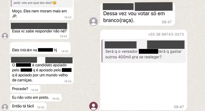 Conversas em grupo de WhatApp anexada à investigação — Foto: Divulgação