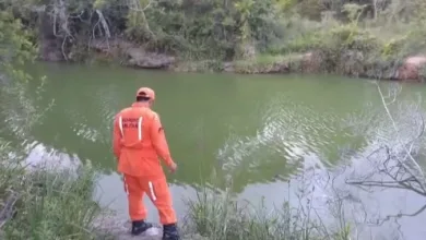 Criança de sete anos morreu afogada em uma lagoa, no município de Eunápolis, no extremo sul da Bahia — Foto: Reprodução/ CBM-BA