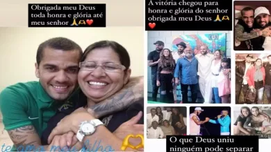 Mãe de Daniel Alves comemorou decisão da Justiça — Foto: Reprodução/Redes Sociais