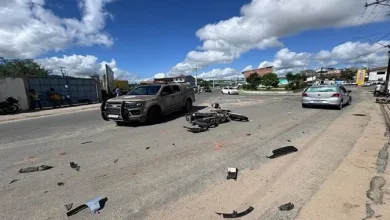 PMs que faziam escolta de vice-governador da Bahia ficam feridos após acidente de trânsito — Foto: Reprodução/ Giro em Ipiaú