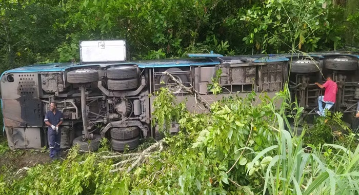 Acidente aconteceu na BR-101, em trecho entre Buerarema e São José da Vitória — Foto: Reprodução/Danilo Pólvora