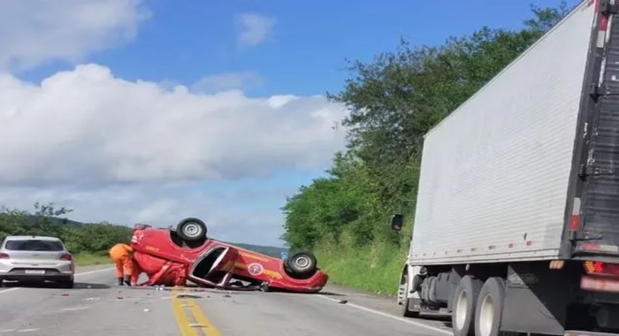 Acidente aconteceu no KM 660 - Foto: Arquivo Pessoal