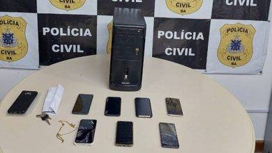 Polícia prende dois homens com 8 celulares roubados- Foto: Divulgação/Ascom/PC