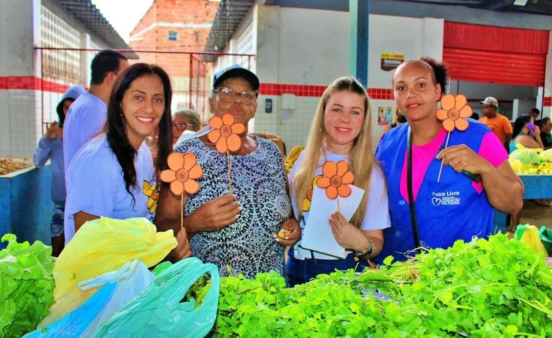 Prefeitura de Coração de Maria realiza ação alusiva ao Maio Laranja - Foto: ASCOM