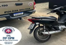 PM de Coração de Maria recupera moto roubada há 5 anos em Feira de Santana - Foto: Divulgação/PM