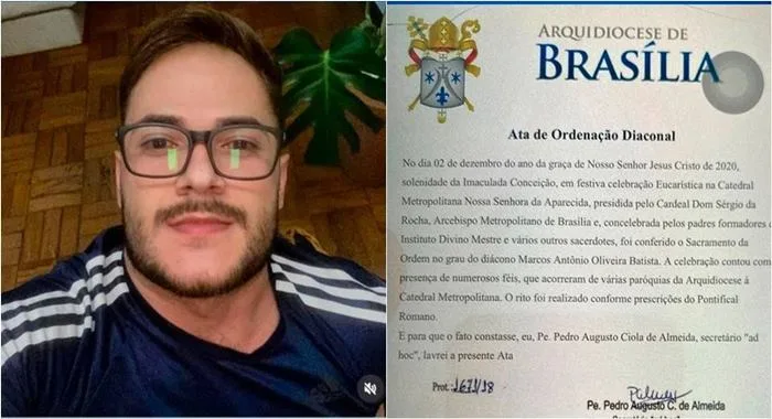 Homem que fingia ser padre em Salvador é descoberto pela Arquidiocese- Foto: Reprodução/Instagram/@arqbrasilia