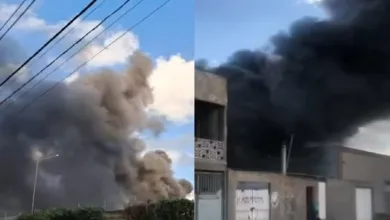 Idoso de 75 anos tem queimaduras de segundo grau após casa pegar fogo no interior da Bahia. — Foto: Reprodução/TV Bahia