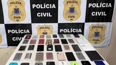 Mais de 150 celulares são recuperados pela polícia em Feira de Santana- Foto: Reprodução/ Ascom PC