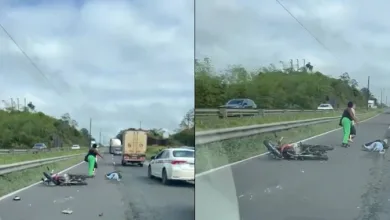 Acidente entre motocicleta e caminhão deixa uma pessoa morta na BR-324, trecho de Amélia Rodrigues- Foto: Reprodução/Aratu On