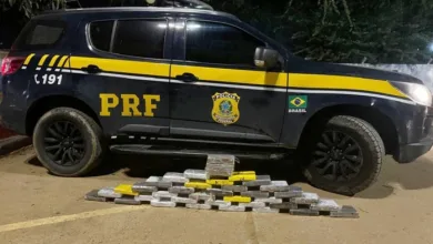 Cocaína foi apreendida durante abordagem da Polícia Rodoviária Federal- Foto: Divulgação/PRF