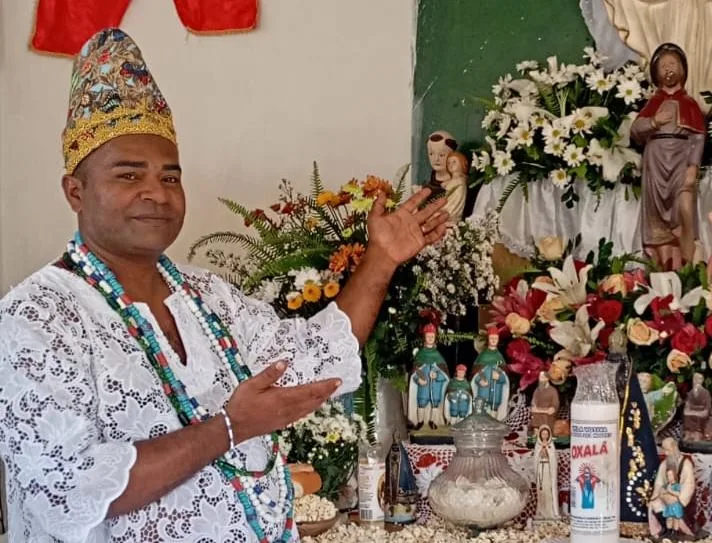 Babalorixá Udevaldo Brandão, presidente da Associação Religiosa Cultural e Beneficente Ilê Asé Onirê Adê Fadaká- Foto: Reprodução