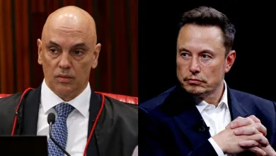 Ministro do STF, Alexandre de Moraes, e o dono da rede social X, Elon Musk - Foto: Reprodução