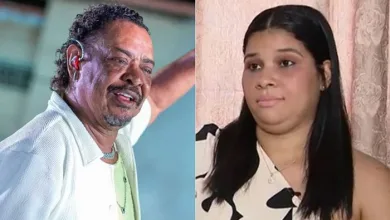 O músico Compadre Washington e sua ex, Débora Costa - Foto: Reprodução/Instagram e Record