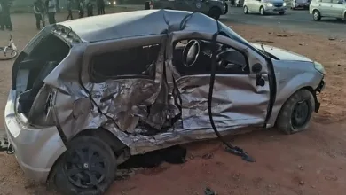 Passageiro morre e outros ficam feridos após caminhonete colidir contra carro- Foto: Divulgação/Polícia Rodoviária Estadual