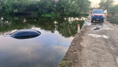 Morador de Feira de Santana é resgatado após acidente de carro em barragem- Foto/ Reprodução