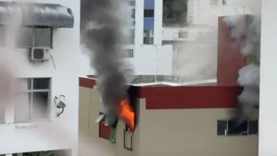 Incêndio atinge apartamento; chamas teriam começado na cozinha - Foto: Reprodução