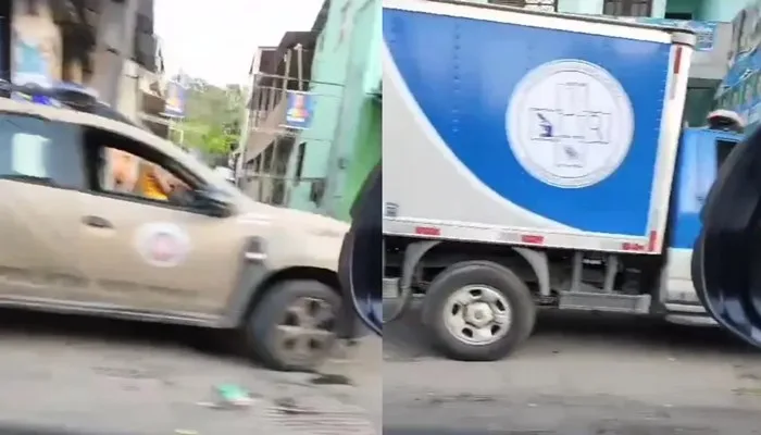 Agentes de segurança marcaram presença no bairro - Foto: Reprodução | Redes Sociais