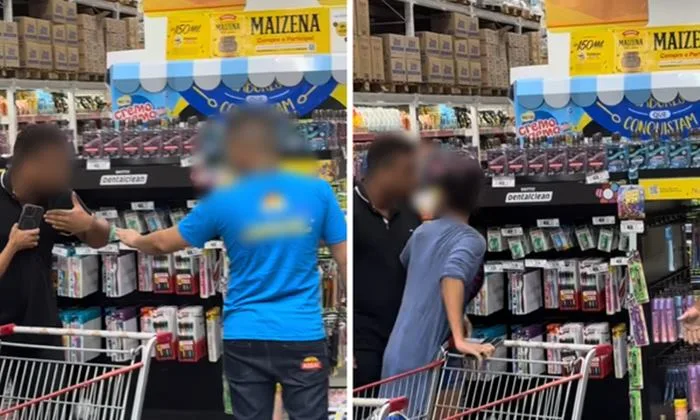 Jovem denuncia injúria racial em fila de supermercado - Foto: Reprodução/Vídeo