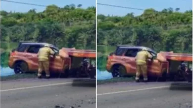 Motorista morre após bater em poste e capotar carro- Foto: Reprodução