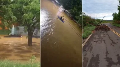 Ruas ficaram alagadas em Barreiras, no oeste da Bahia- Foto: Reprodução/ Redes sociais