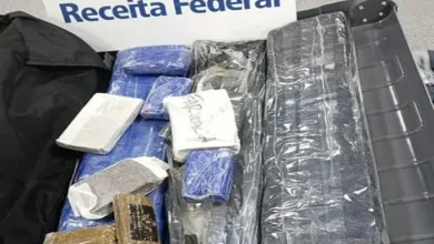 Quase 10kg de haxixe são apreendidos em mala de passageiro no Aeroporto de Salvador - Foto/Reprodução: Receita Federal