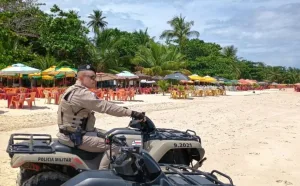 Operação Verão: 20ª CIPM intensifica policiamento nas praias da região- Foto: Divulgação / 20ª CIPM