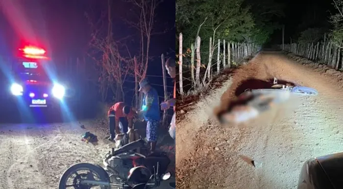 Motociclista é encontrado inconsciente após acidente em estrada vicinal- Foto: Reprodução