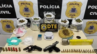 Casal é preso por tráfico de drogas e porte ilegal de armas em Feira de Santana- Foto: Reprodução/DTE