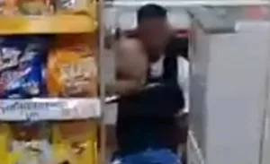  Jovem em surto psicótico faz funcionária de mercadinho refém- Foto: Reprodução/ Caboronga Notícias