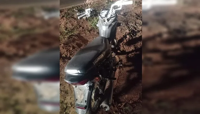 A moto havia sido tomada de assalto em Amélia Rodrigues- Foto: Reprodução/ Ascom PM