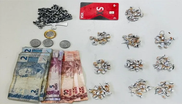 Polícia Militar prende homem suspeito de tráfico de drogas- Foto: Reprodução/Cipe Polo Industrial