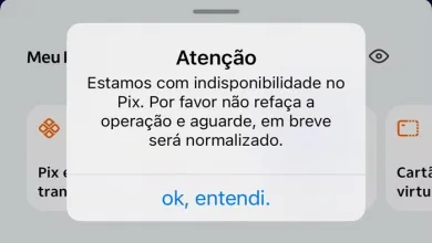 Print de tela de celular que mostra problema no PIX nesta quinta-feira (13) — Foto: Reprodução