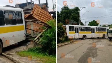 acidente com ônibus escolar em Simões Filho